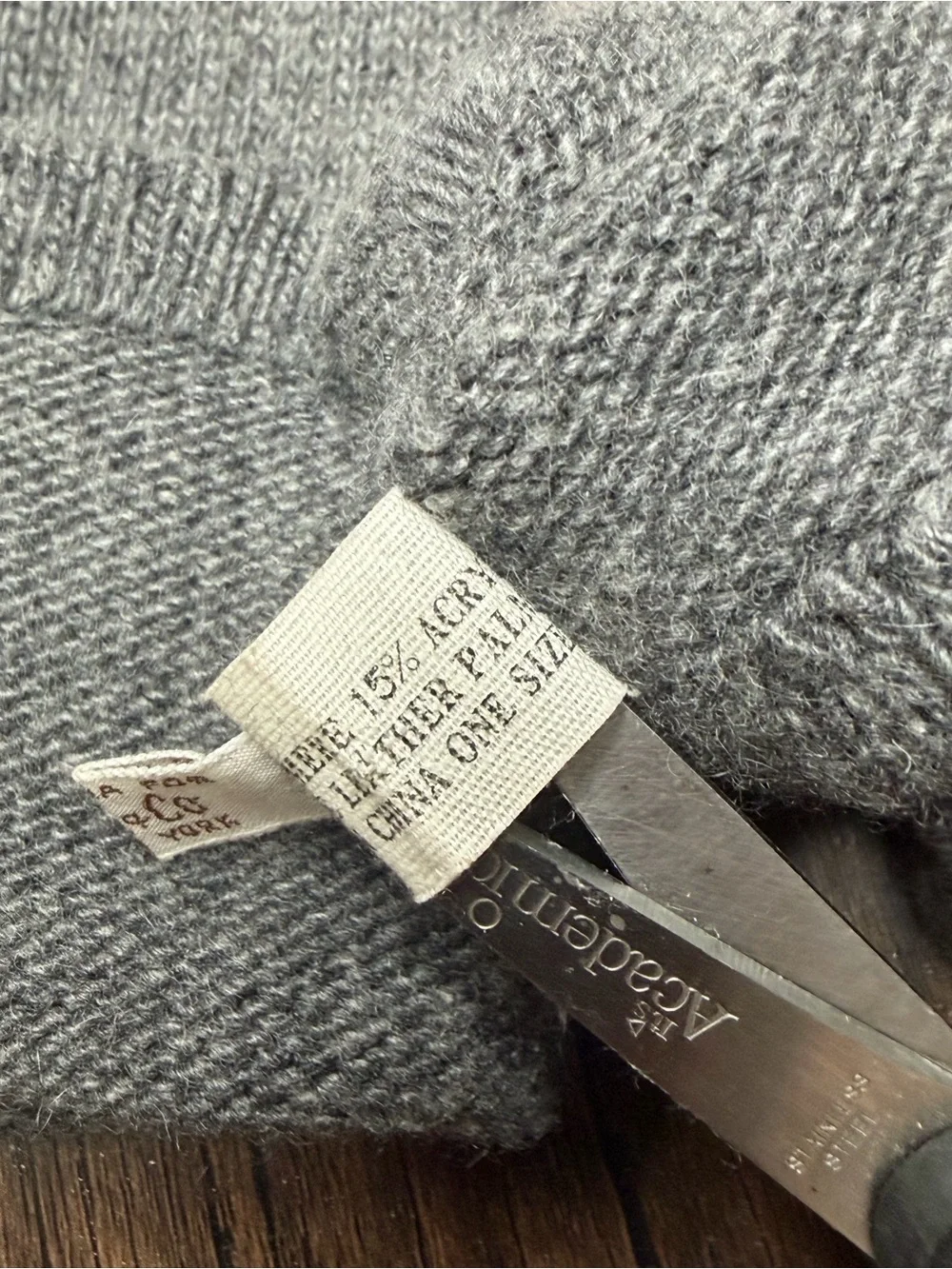 vintage B Altman &Co grey cashmere leather longe gloves